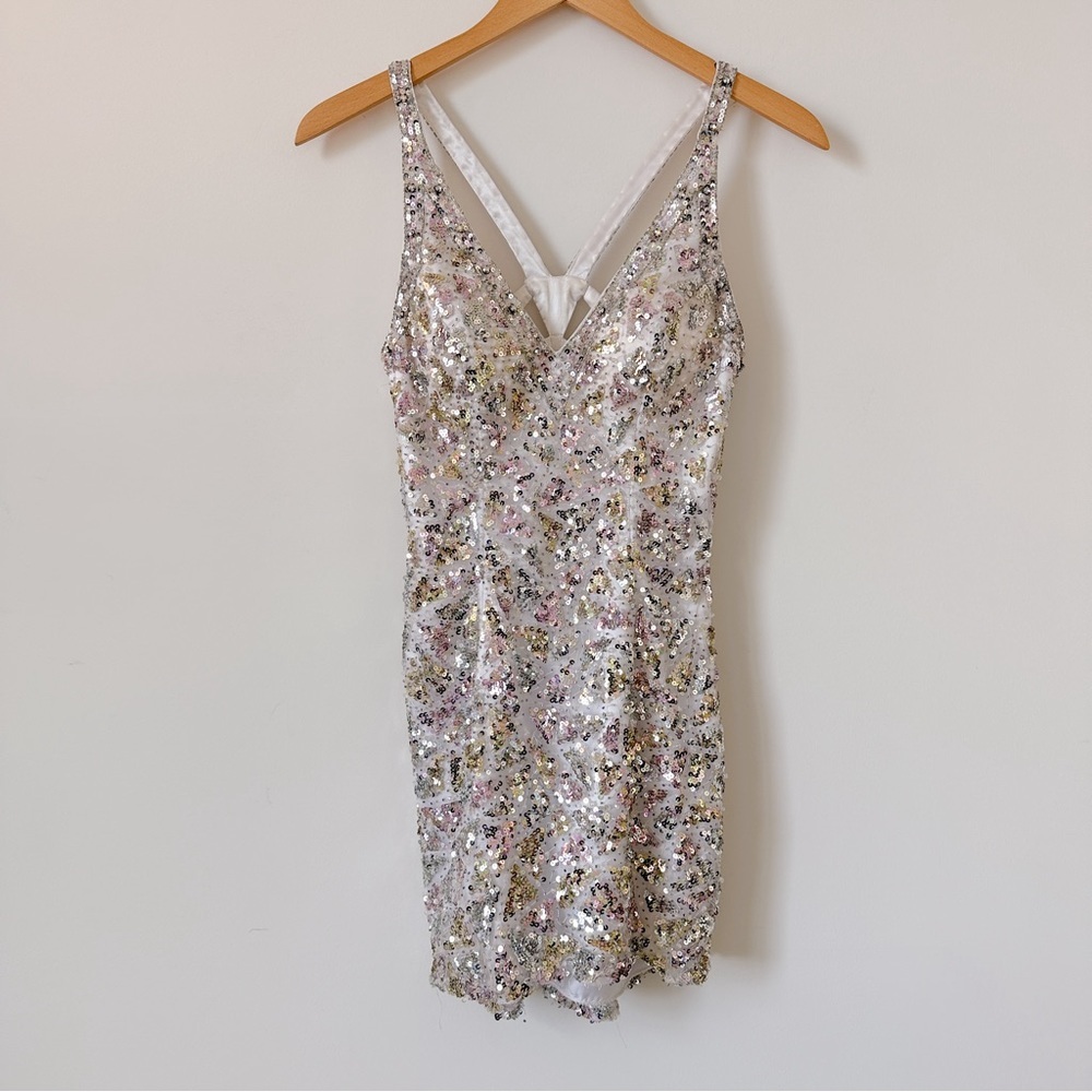 Mac Duggar x Cassandra Stone Colorful Sequin Mini Dress